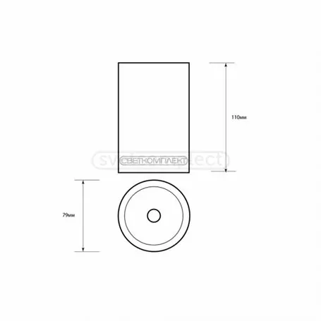 Світильник LED Накладний СВЕТКОМПЛЕКТ  DL-110 ACR COB 10W 4000K WH Білий Світильник LED Накладний СВЕТКОМПЛЕКТ  DL-110 ACR COB 10W 4000K WH Білий