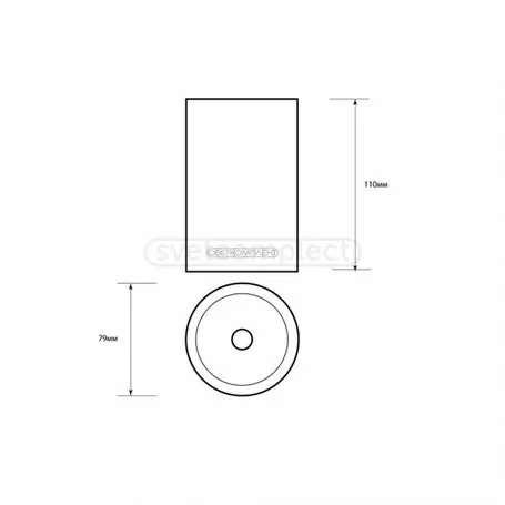 Світильник LED Накладний СВЕТКОМПЛЕКТ  DL-110 ACR COB 10W 4000K BK