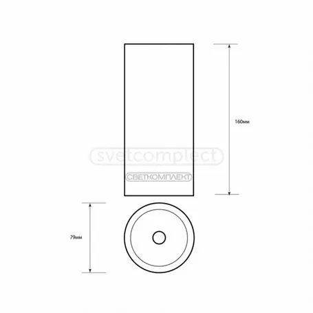 Світильник LED Накладний СВЕТКОМПЛЕКТ  DL-160 ACR COB 12W 4000K WH
