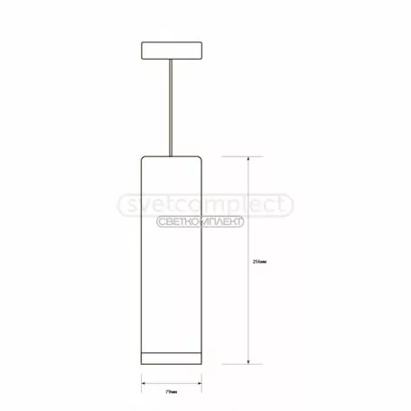 Підвіс LED  СВЕТКОМПЛЕКТ L-265 ACR  COB 12W 4000K  WH