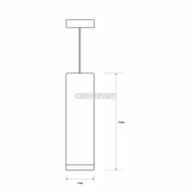 Підвіс LED  СВЕТКОМПЛЕКТ L-265 ACR COB 12W 4000K BK