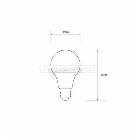 Лампа LED СВЕТКОМПЛЕКТ VINTAGE F FLA60 E27 6W 4500K FIL