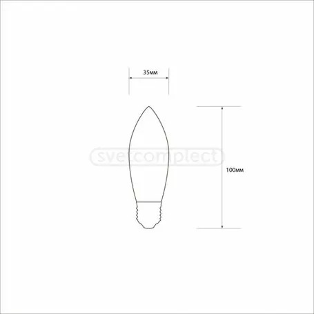 Лампа LED СВЕТКОМПЛЕКТ VINTAGE F FLC35 E14 4W 4500K FIL