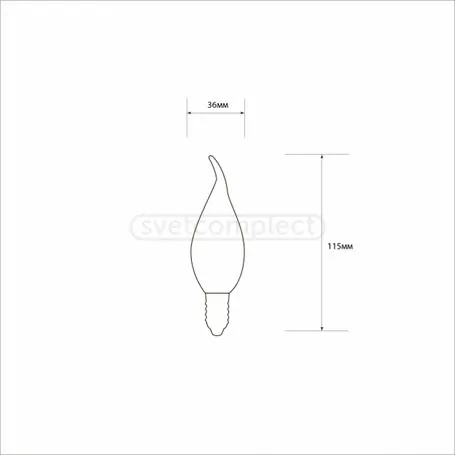 Лампа LED СВЕТКОМПЛЕКТ VINTAGE F FLCA35 E14 4W 4500K FIL
