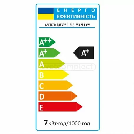 Лампа LED СВЕТКОМПЛЕКТ VINTAGE F FLG125 E27 6W 2500K GOLD FIL