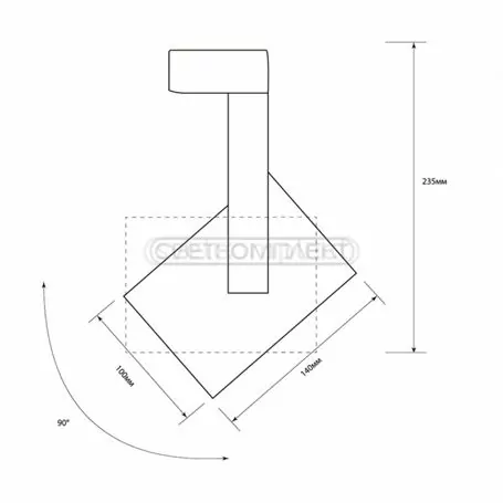 Світильник LED Светкомплект FW-R 30 BK 4500K
