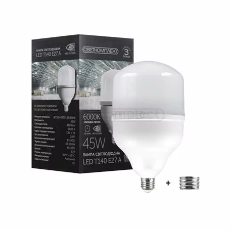 Лампа LED Светкомплект T140 A 45W Е27 6000K