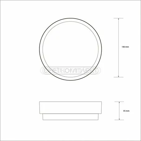 Світильник LED Светкомплект SH-008R 8W LED 4500K WH IP54