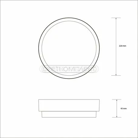 Світильник LED Светкомплект SH-015R 15W LED 4500K WH IP54