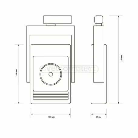 Светильник светодиодный трековый СВЕТКОМПЛЕКТ FW-S 30 BK Черный 2 линии