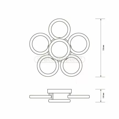Світильник діодний HOME CR 612 72W OP RC