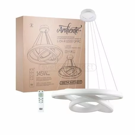 Підвіс LED стельовий СВЕТКОМПЛЕКТ L-OV-R 11530 115W+30W OP RC WH