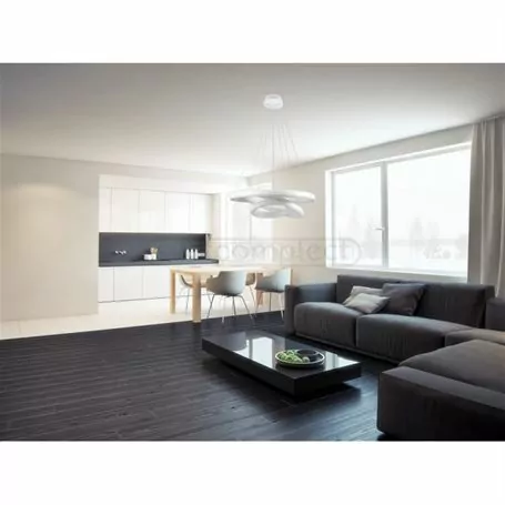 Підвіс LED стельовий СВЕТКОМПЛЕКТ L-OV-R 11530 115W+30W OP RC WH