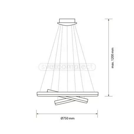 Підвіс LED стельовий СВЕТКОМПЛЕКТ L-OV-R 11530 115W+30W OP RC WH