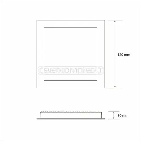 Світильник LED SDAL-S 10 10W 4500K WH Ø 120x120mm білий Світильник LED SDAL-S 10 10W 4500K WH Ø 120x120mm білий