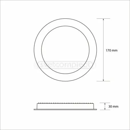 Светильник LED SDAL-R 20 20W 4500K WH Ø 170mm Белый