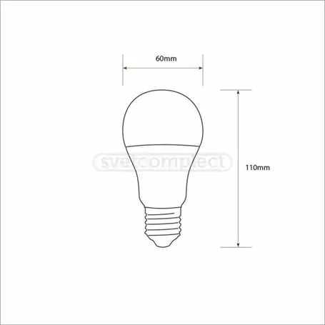 ЛАМПА LED СВЕТКОМПЛЕКТ A60 E27 A 12W 3000K 3ШТ/УП.