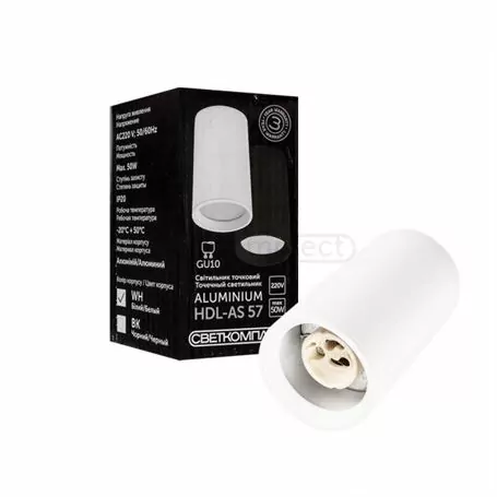 Светильник точечный накладной СВЕТКОМПЛЕКТ AS 57 MWH GU10 Белый