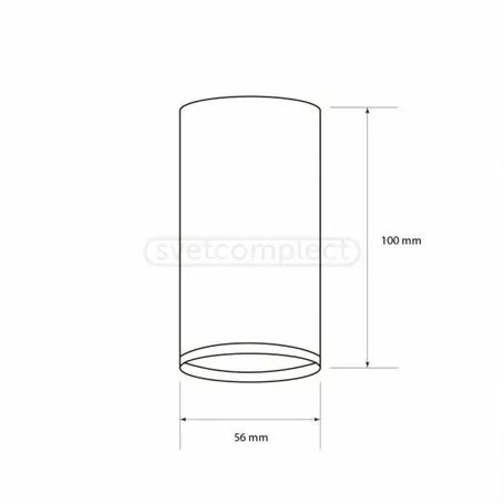 Светильник точечный накладной СВЕТКОМПЛЕКТ AS 57 BK GU10 Черный