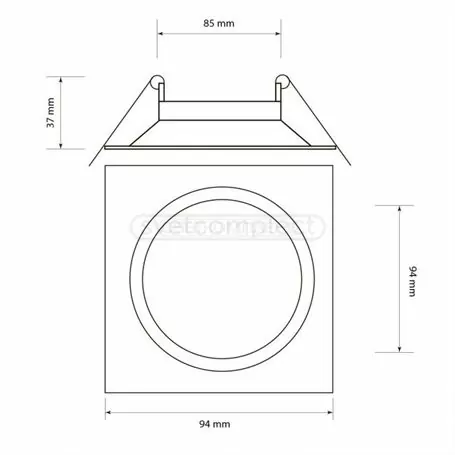светильник точечный СВЕТКОМПЛЕКТ AS 54  AL Алюминий GU5.3