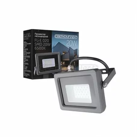 Прожектор светодиодный СВЕТКОМПЛЕКТ FL-E 020 SMD 20W 6500K Серый