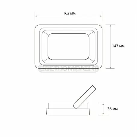 Прожектор светодиодный СВЕТКОМПЛЕКТ FL-E 020 SMD 20W 6500K Серый