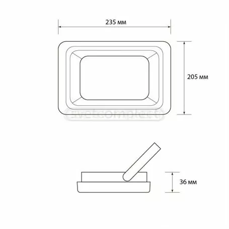 Прожектор светодиодный СВЕТКОМПЛЕКТ FL-E 030 SMD 30W 6500K Серый