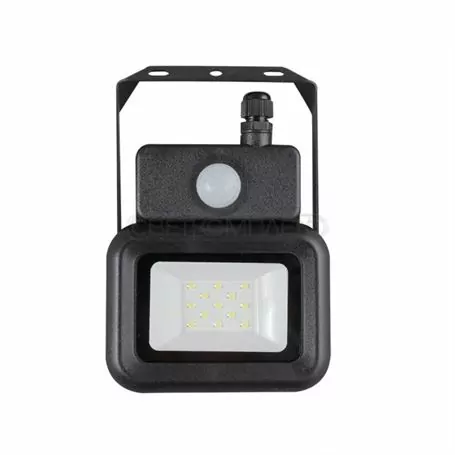 Прожектор светодиодный с датч. движения СВЕТКОМПЛЕКТ FL-MS 010 SMD 10W 6500K Черный