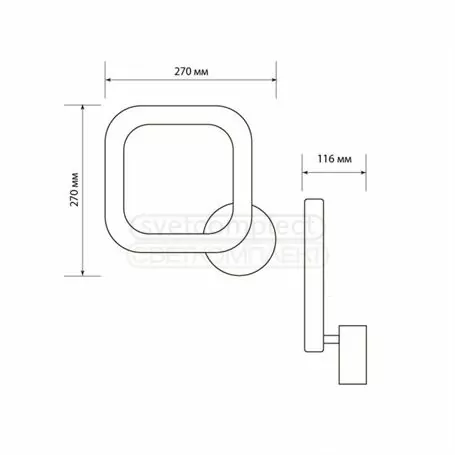 Светильник Бра светодиодный СВЕТКОМПЛЕКТ HOME WL115S 15W OP