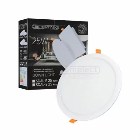 Світильник діодний СВЕТКОМПЛЕКТ SDAL-R 25 25W 4500K WH (білий) Ø 223mm