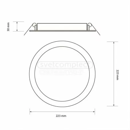 Світильник діодний СВЕТКОМПЛЕКТ SDAL-R 25 25W 4500K WH (білий) Ø 223mm