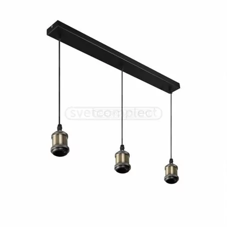 Світильник СВЕТКОМПЛЕКТ LOFT RL 650-підвіс E27 3x40W BLACK+AB