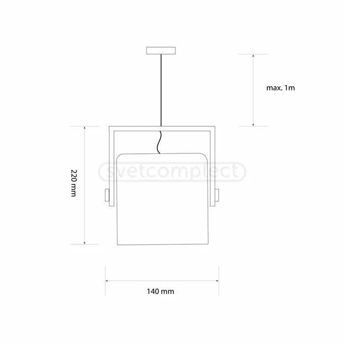 Підвіс LOFT RL 160 E27 1x40W wood + BK чорний