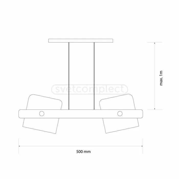 Підвіс LOFT RL 160 E27 2x40W wood + BK чорний