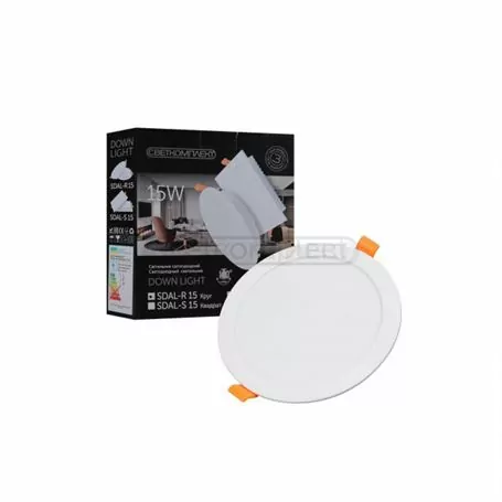 Светильник диодный СВЕТКОМПЛЕКТ SDAL-R 15  15W 4500K WH (білий) Ø150mm