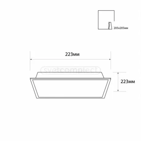 Світильник діодний СВЕТКОМПЛЕКТ SDAL-S 25  25W 4500K WH (білий)  Ø 223mm