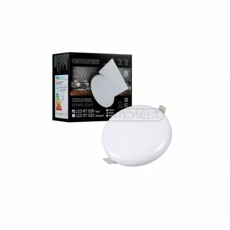 Светильник светодионый СВЕТКОМПЛЕКТ LED RT 02R 12W 4500K Белый 85-265V Ø120mm