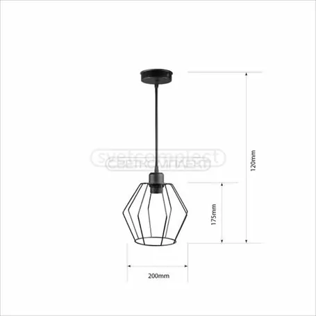 Подвес сетка СВЕТКОМПЛЕКТ LOFT 1820 BK