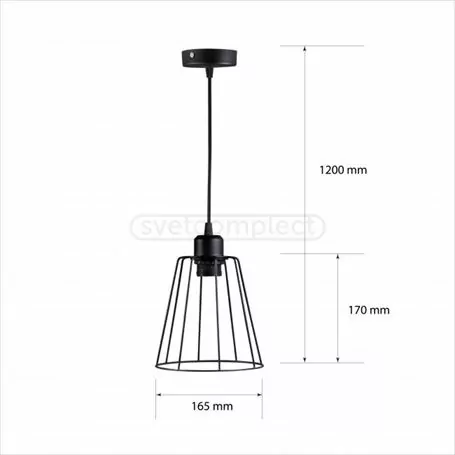 Подвес сетка СВЕТКОМПЛЕКТ LOFT 1617 BK