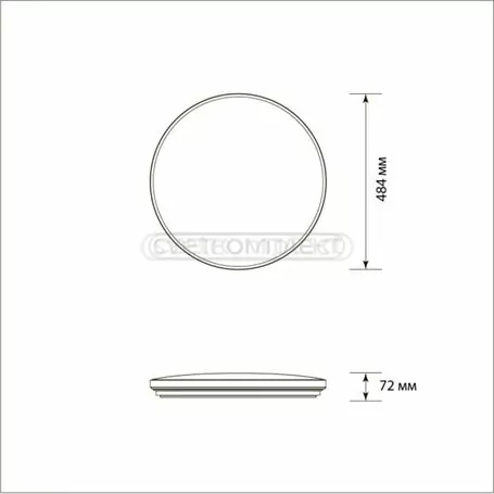 Светильник светодиодный потолочный LEGGERA SKY-R 60W TX CCT