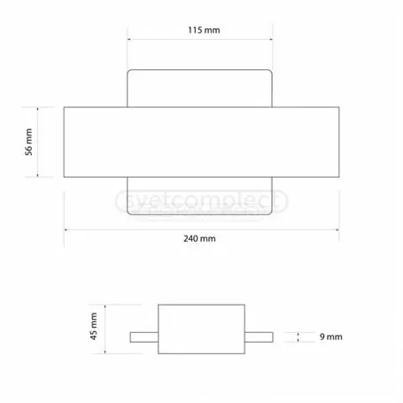 Бра LED СВЕТКОМПЛЕКТ  WL-04 S ACR 4W 4000K Білий - 2 шт. уп