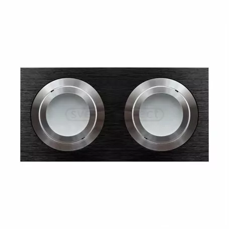 Світильник точк. галог. AT 10-2 BLAL (12V/220V, G5.3, 2х50W) алюм.