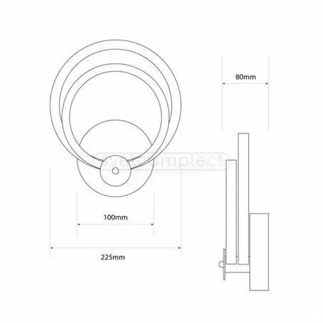 Бра LED СВЕТКОМПЛЕКТ DECO LINE WL20 R 20W 4000K WH