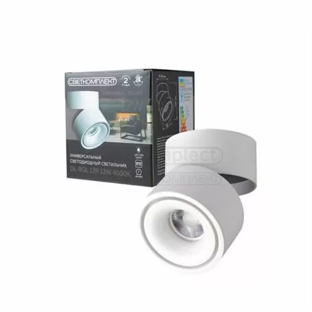 Світильник LED стельовий СВЕТКОМПЛЕК DL- RQL 12R 12W 4000K WH Білий