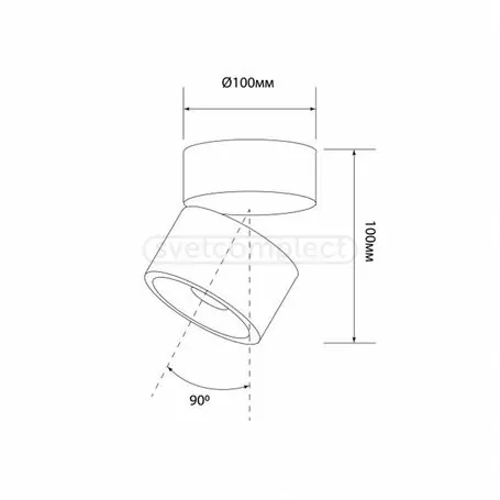 Світильник LED стельовий СВЕТКОМПЛЕК DL- RQL 12R 12W 4000K WH Білий