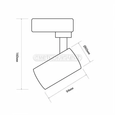 Светильник LED трек СВЕТКОМПЛЕКТ TR-D 012 4200K 12W BK