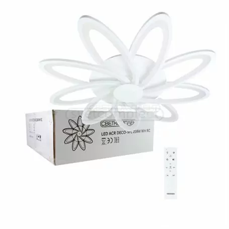 Светильник светодиодный СВЕТКОМПЛЕКТ LED ACR DECO-9FL 216W WH RC