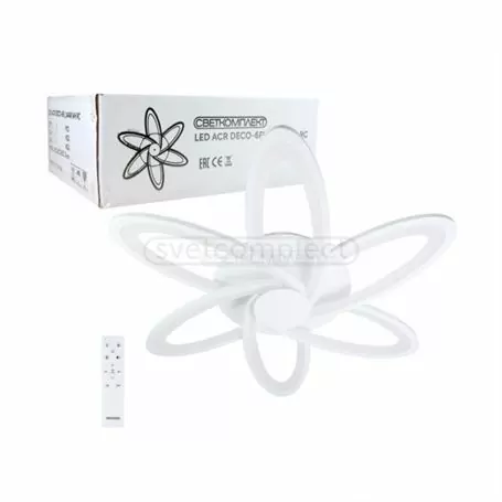 Світильник cвітлодіодний СВЕТКОМПЛЕКТ LED ACR DECO-6FL 144W WH RC