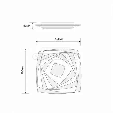 Світильник світлодіодний СВЕТКОМПЛЕКТ LED ACRYLIC 04S 152W WH RC