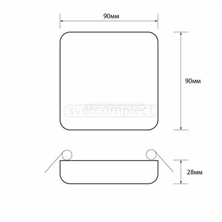Светильник светодиодный СВЕТКОМПЛЕКТ LED JT 08S 8W 4500K WH белый